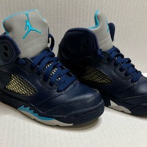 Air Jordan Navy and Teal Sneakers